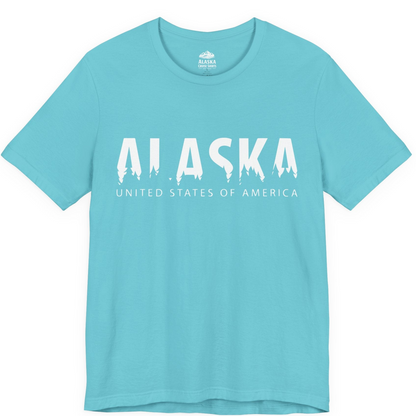 Alaska United States Typography Shirt Premium T-Shirt – Turquoise – Alaska Cruise Shirts