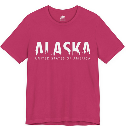 Alaska United States Typography Shirt Premium T-Shirt – Berry – Alaska Cruise Shirts