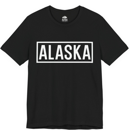 Alaska Bold Text Minimalist Monochrome Graphic Shirt for Travelers — Premium Tee Premium T-Shirt – Black – Alaska Cruise Shirts