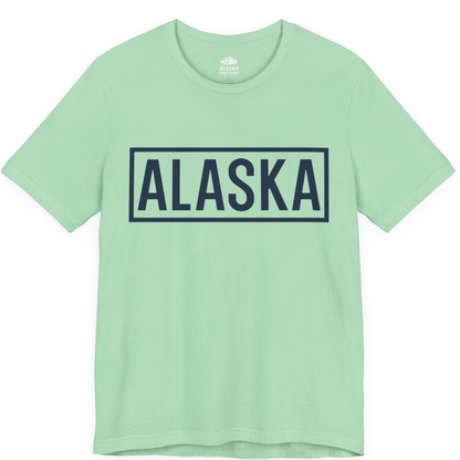 Alaska Bold Text Minimalist Monochrome Graphic Shirt for Travelers — Premium Tee Premium T-Shirt – Mint – Alaska Cruise Shirts