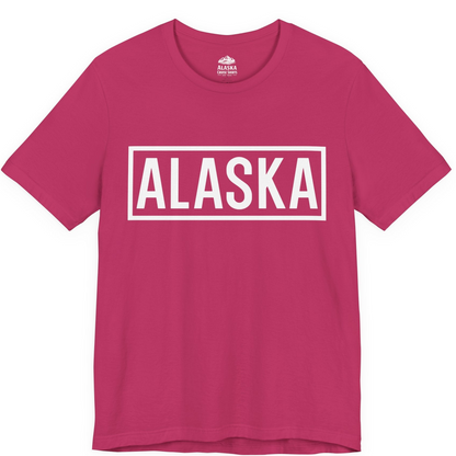 Alaska Bold Text Minimalist Monochrome Graphic Shirt for Travelers — Premium Tee Premium T-Shirt – Berry – Alaska Cruise Shirts