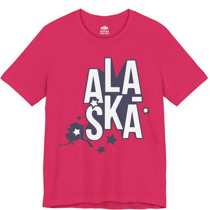 Alaska Stars Bold Typography Shirt Premium T-Shirt – Fuchsia – Alaska Cruise Shirts