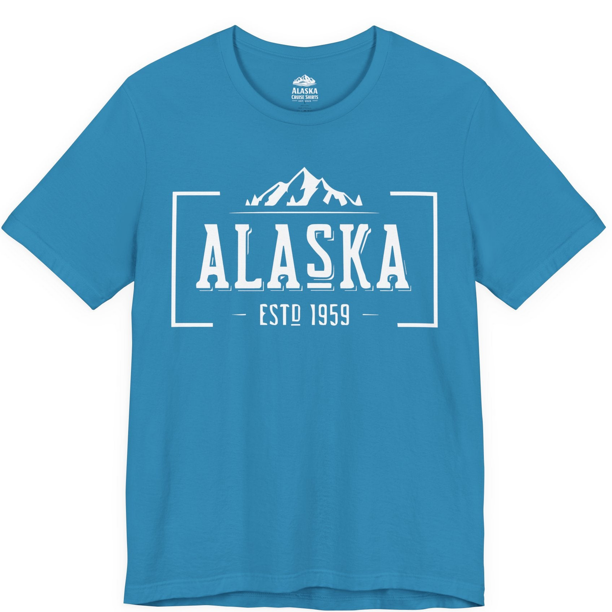 Vintage Alaska Estd 1959 Shirt Premium T-Shirt – Aqua – Alaska Cruise Shirts