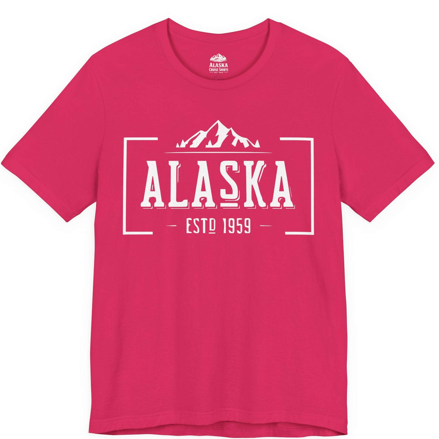 Vintage Alaska Estd 1959 Shirt Premium T-Shirt – Fuchsia – Alaska Cruise Shirts