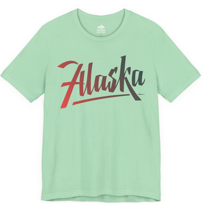 Alaska Script Wordmark Shirt Premium T-Shirt – Mint – Alaska Cruise Shirts