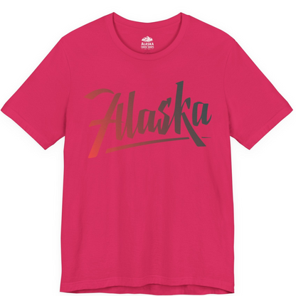 Alaska Script Wordmark Shirt Premium T-Shirt – Fuchsia – Alaska Cruise Shirts