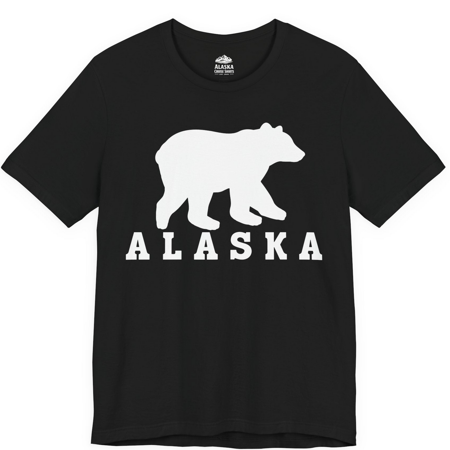 Alaska Bear Silhouette Shirt Premium T-Shirt – Black – Alaska Cruise Shirts