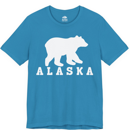 Alaska Bear Silhouette Shirt Premium T-Shirt – Aqua – Alaska Cruise Shirts