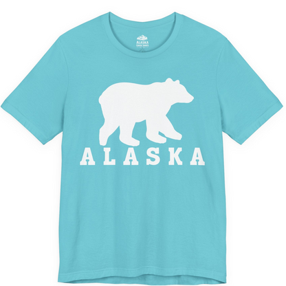 Alaska Bear Silhouette Shirt Premium T-Shirt – Turquoise – Alaska Cruise Shirts