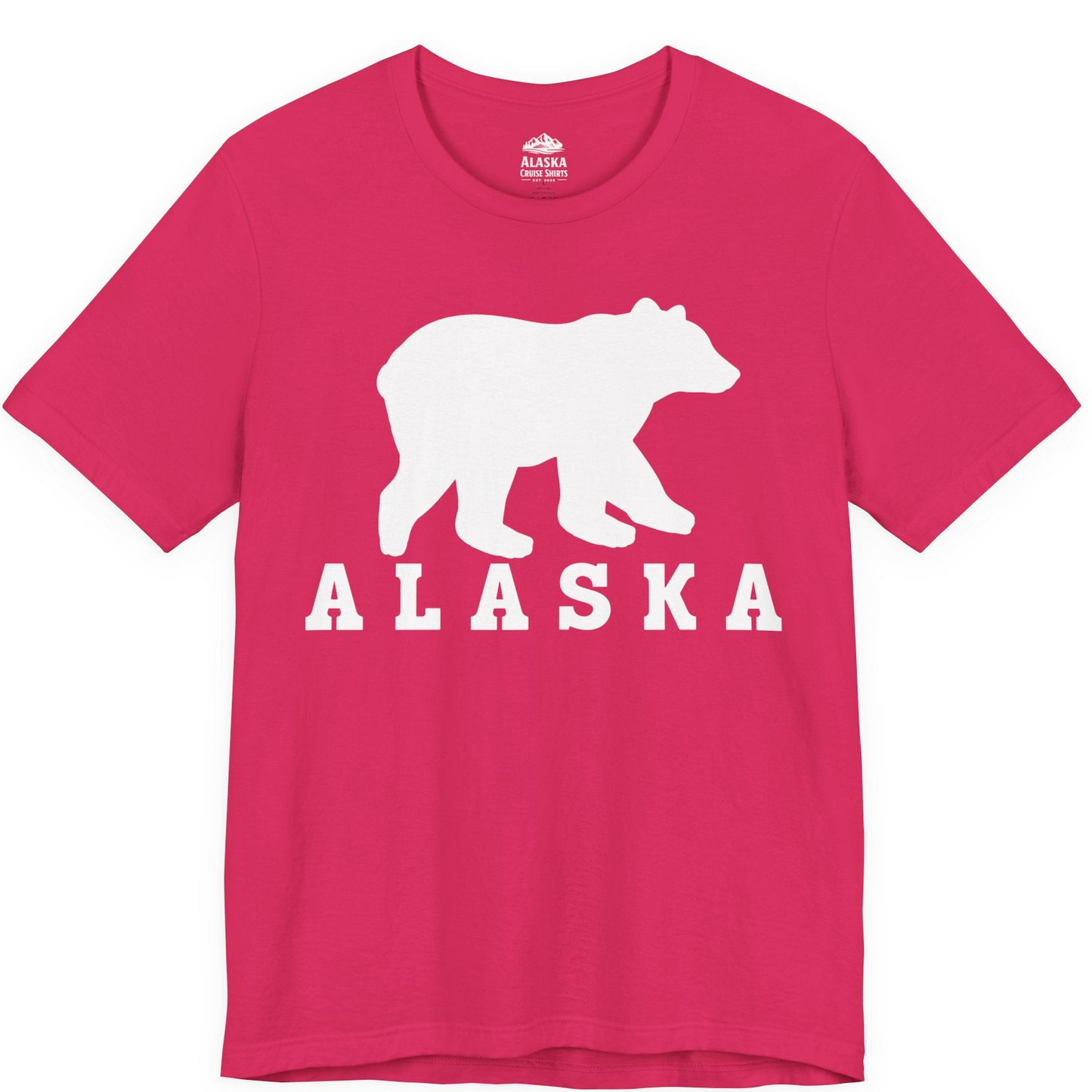 Alaska Bear Silhouette Shirt Premium T-Shirt – Fuchsia – Alaska Cruise Shirts