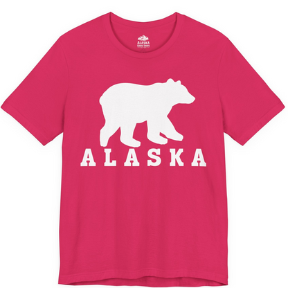 Alaska Bear Silhouette Shirt Premium T-Shirt – Fuchsia – Alaska Cruise Shirts