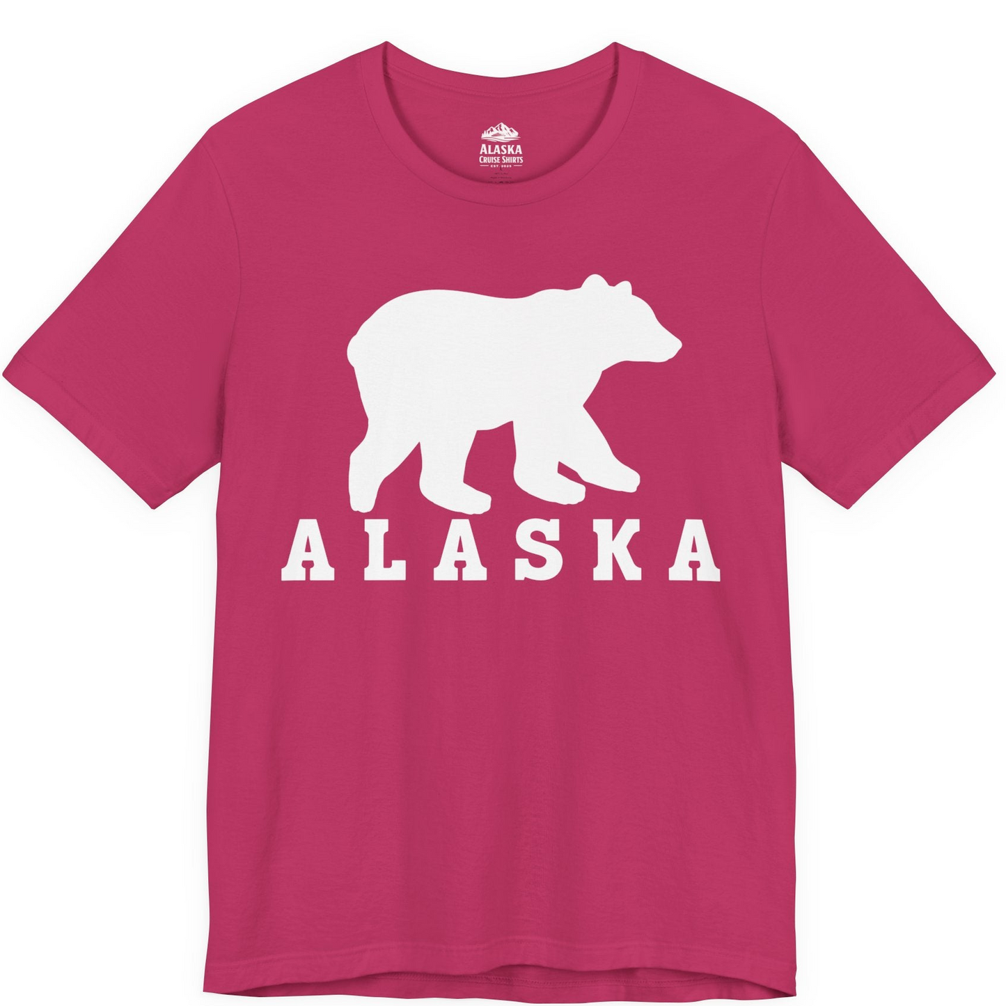 Alaska Bear Silhouette Shirt Premium T-Shirt – Berry – Alaska Cruise Shirts