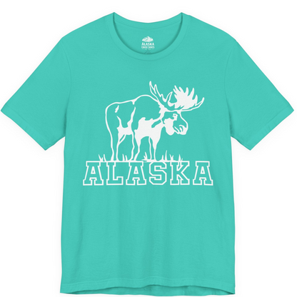 Alaska Moose Silhouette Shirt Premium T-Shirt – Teal – Alaska Cruise Shirts