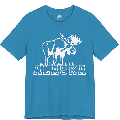 Alaska Moose Silhouette Shirt Premium T-Shirt – Aqua – Alaska Cruise Shirts