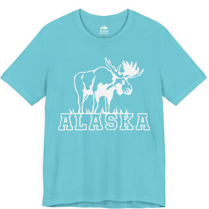 Alaska Moose Silhouette Shirt Premium T-Shirt – Turquoise – Alaska Cruise Shirts