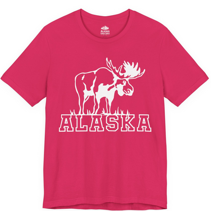 Alaska Moose Silhouette Shirt Premium T-Shirt – Fuchsia – Alaska Cruise Shirts