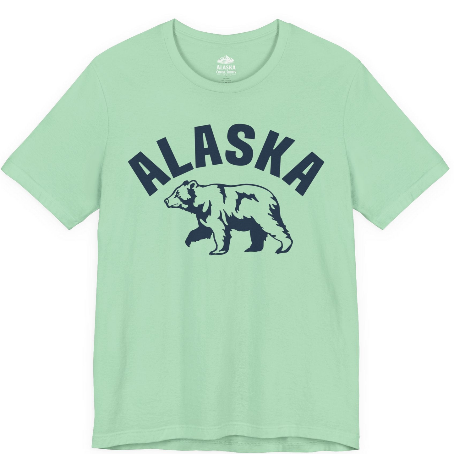 Alaska Bear Silhouette Wildlife Shirt Premium T-Shirt – Mint – Alaska Cruise Shirts