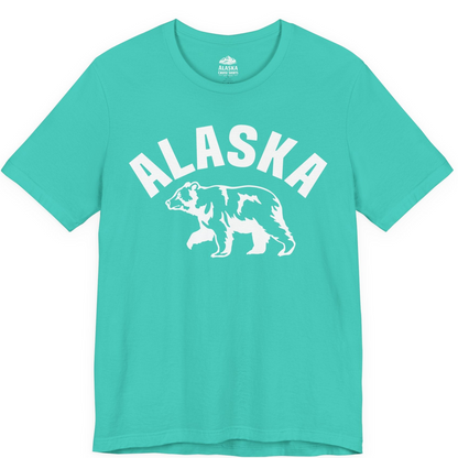 Alaska Bear Silhouette Wildlife Shirt Premium T-Shirt – Teal – Alaska Cruise Shirts