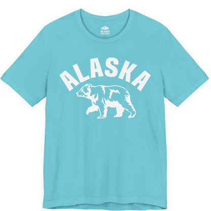 Alaska Bear Silhouette Wildlife Shirt Premium T-Shirt – Turquoise – Alaska Cruise Shirts
