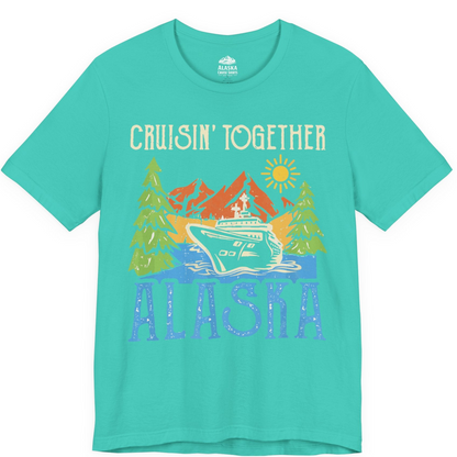 Alaska Cruise Adventure Nature Landscape Retro Family Shirt — Premium Tee Premium T-Shirt – Teal – Alaska Cruise Shirts