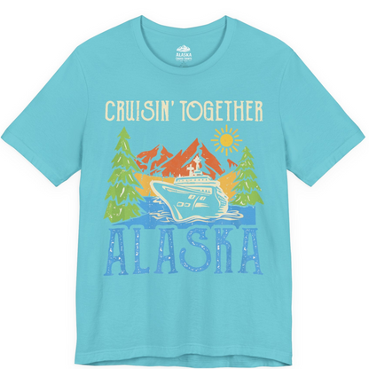 Alaska Cruise Adventure Nature Landscape Retro Family Shirt — Premium Tee Premium T-Shirt – Turquoise – Alaska Cruise Shirts