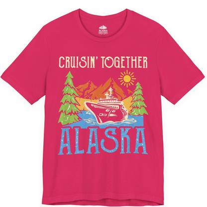 Alaska Cruise Adventure Nature Landscape Retro Family Shirt — Premium Tee Premium T-Shirt – Fuchsia – Alaska Cruise Shirts