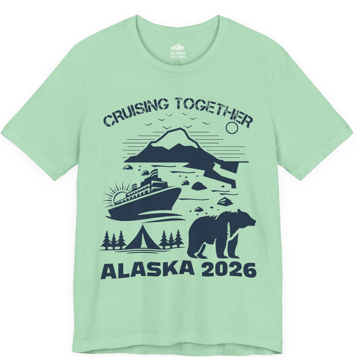 Alaska Cruise 2026 Family Adventure Bear Mountain Nature Shirt — Premium Tee Premium T-Shirt – Mint – Alaska Cruise Shirts