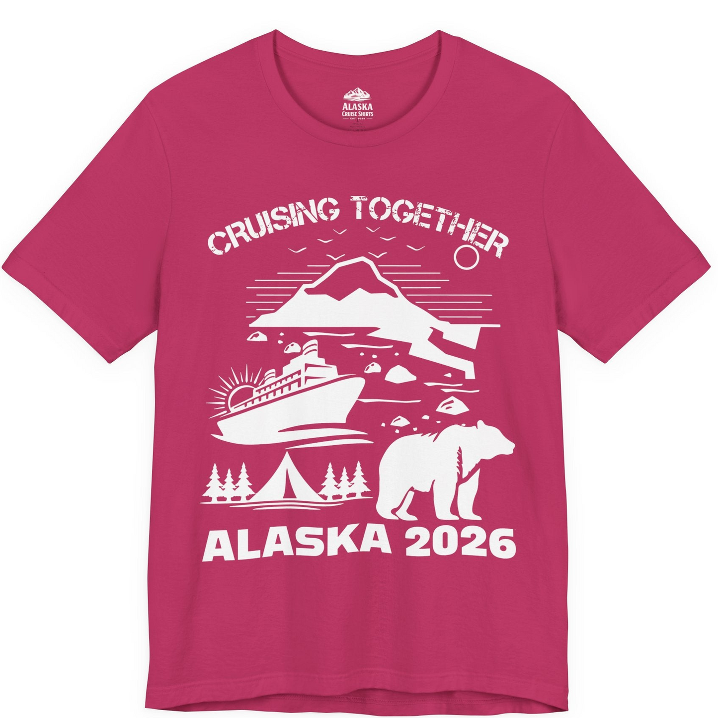 Alaska Cruise 2026 Family Adventure Bear Mountain Nature Shirt — Premium Tee Premium T-Shirt – Berry – Alaska Cruise Shirts