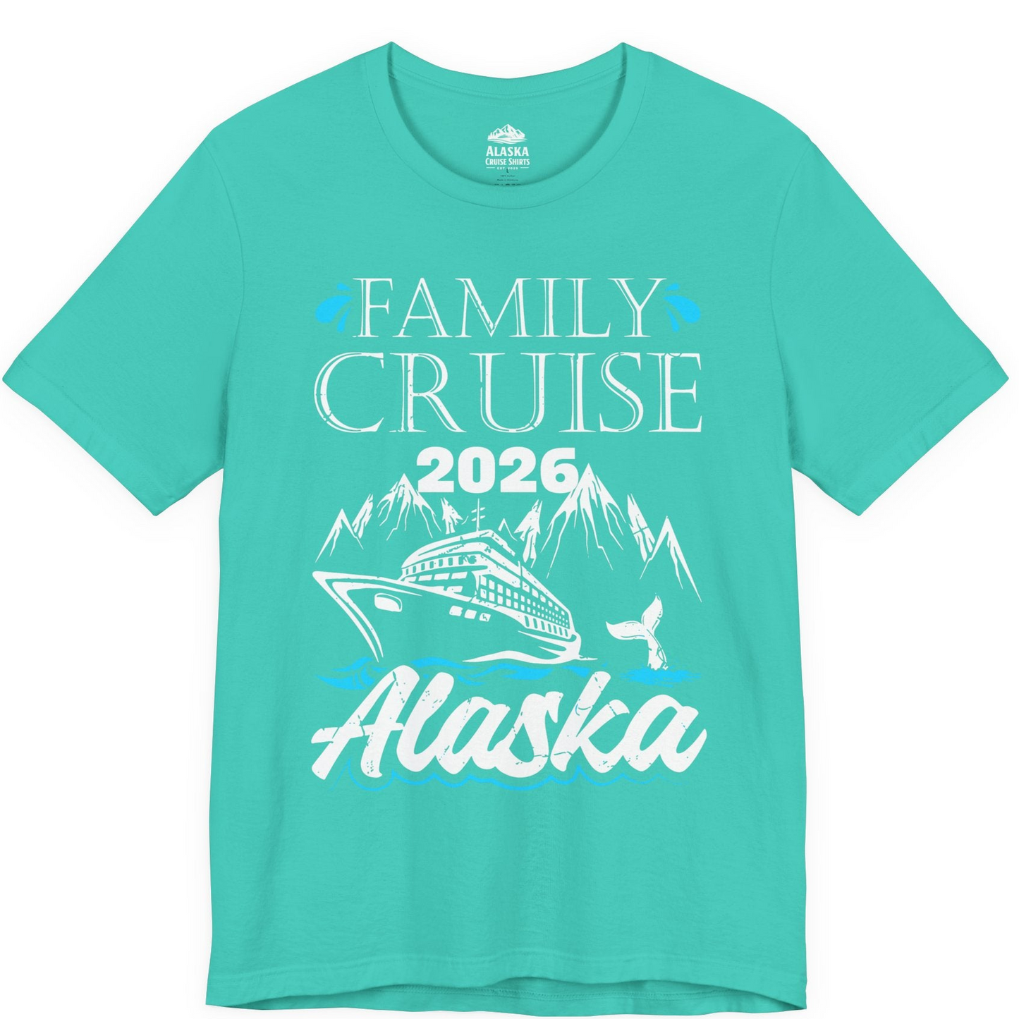 Alaska Family Cruise Shirt Premium T-Shirt – Teal – Alaska Cruise Shirts