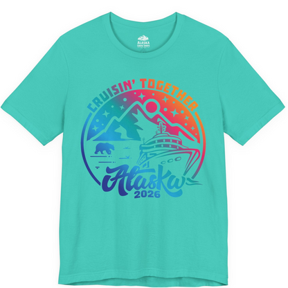 Alaska Cruise Adventure Mountains Wildlife Retro Family Group Shirt 2026 — Premium Tee Premium T-Shirt – Teal – Alaska Cruise Shirts