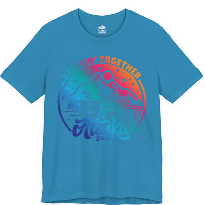 Alaska Cruise Adventure Mountains Wildlife Retro Family Group Shirt 2026 — Premium Tee Premium T-Shirt – Aqua – Alaska Cruise Shirts