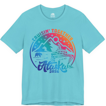 Alaska Cruise Adventure Mountains Wildlife Retro Family Group Shirt 2026 — Premium Tee Premium T-Shirt – Turquoise – Alaska Cruise Shirts