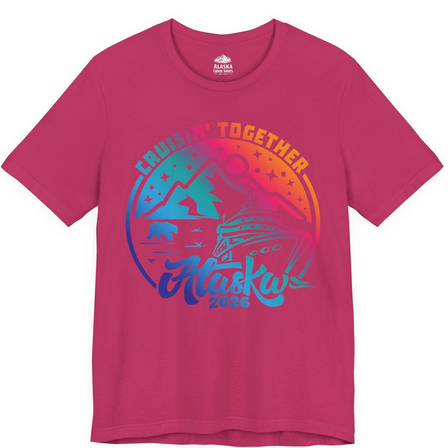 Alaska Cruise Adventure Mountains Wildlife Retro Family Group Shirt 2026 — Premium Tee Premium T-Shirt – Berry – Alaska Cruise Shirts