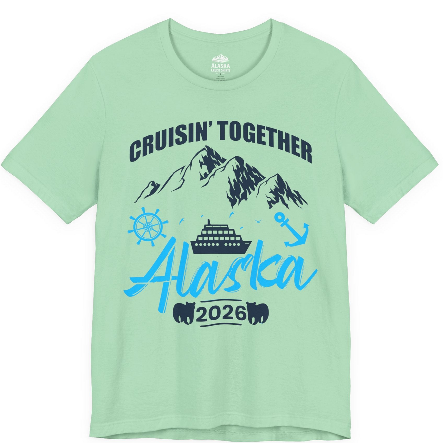 Alaska Cruise Group Adventure Shirt Premium T-Shirt – Mint – Alaska Cruise Shirts