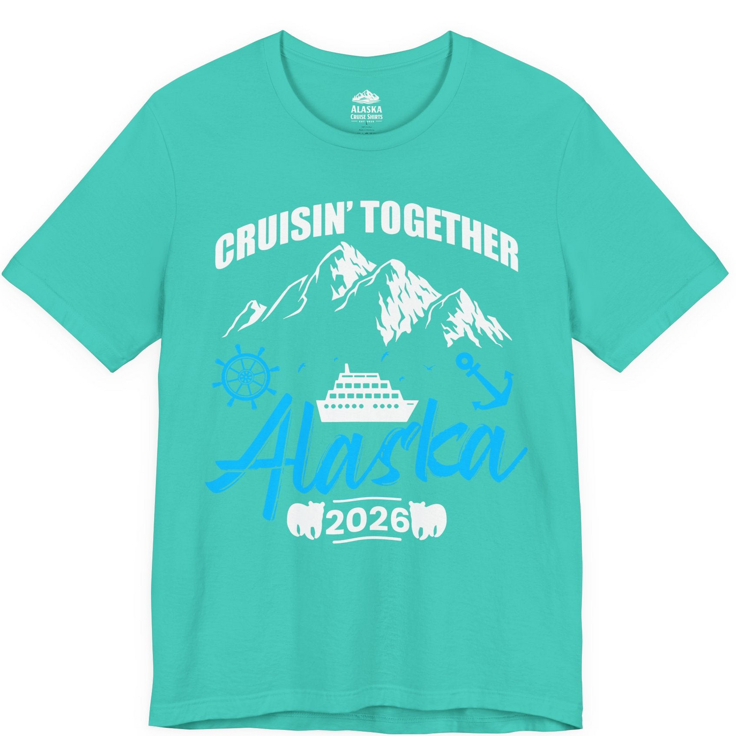 Alaska Cruise Group Adventure Shirt Premium T-Shirt – Teal – Alaska Cruise Shirts