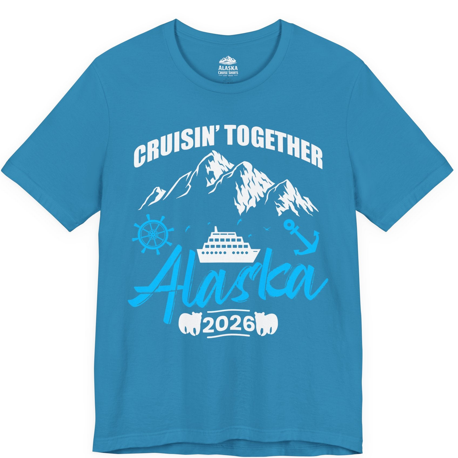 Alaska Cruise Group Adventure Shirt Premium T-Shirt – Aqua – Alaska Cruise Shirts