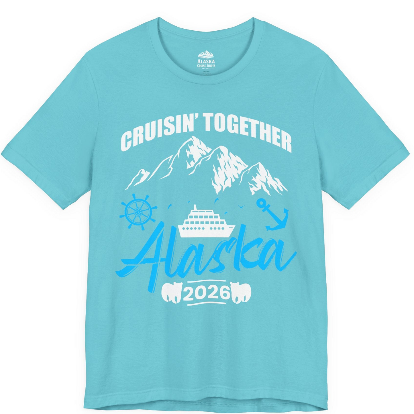 Alaska Cruise Group Adventure Shirt Premium T-Shirt – Turquoise – Alaska Cruise Shirts