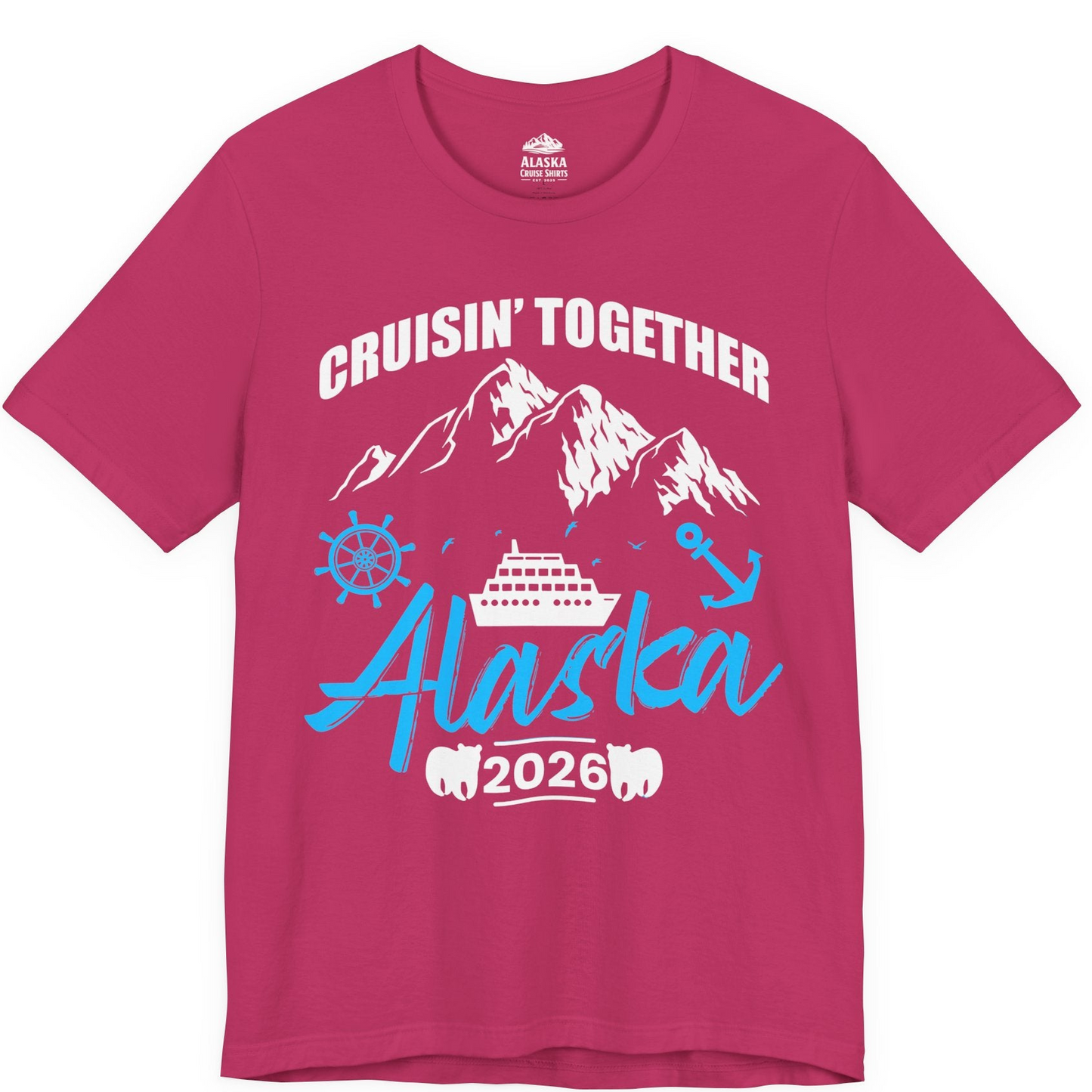 Alaska Cruise Group Adventure Shirt Premium T-Shirt – Berry – Alaska Cruise Shirts