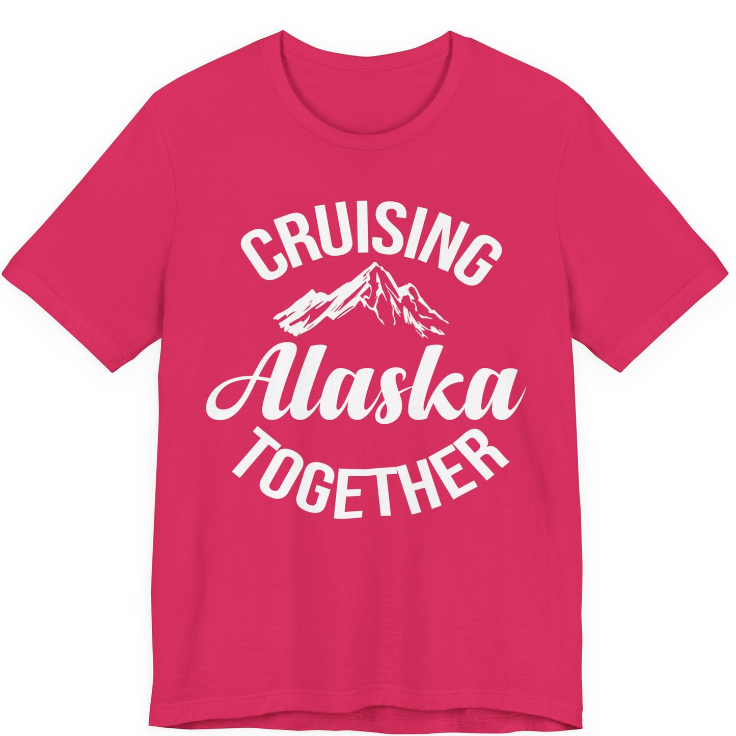 Cruising Alaska Together Mountain Adventure Travel Couples Shirt — Premium Tee Premium T-Shirt – Fuchsia – Alaska Cruise Shirts