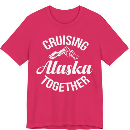 Cruising Alaska Together Mountain Adventure Travel Couples Shirt — Premium Tee Premium T-Shirt – Fuchsia – Alaska Cruise Shirts