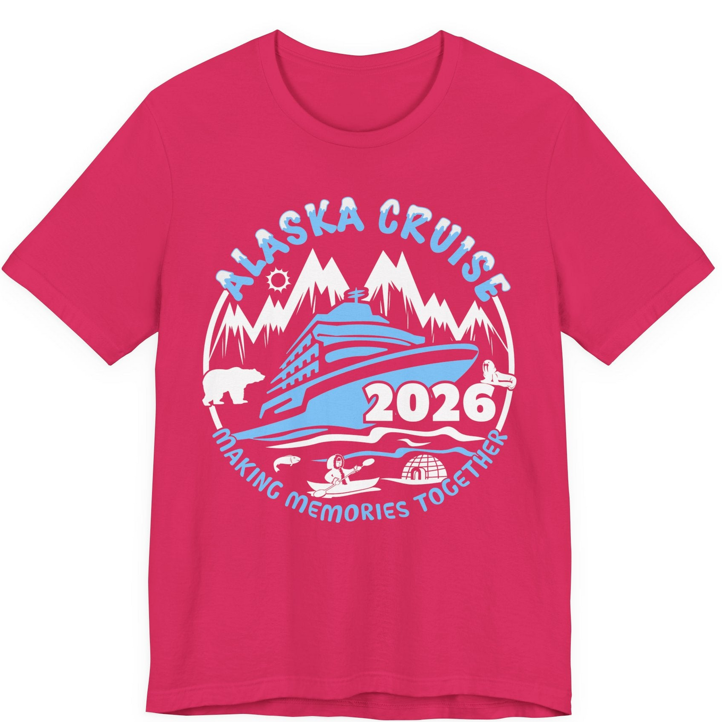 Alaska Cruise 2026 Shirt Premium T-Shirt – Fuchsia – Alaska Cruise Shirts