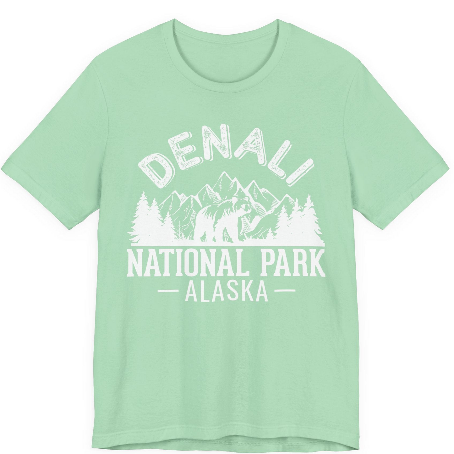 Denali National Park Bear Mountains Vintage Alaska Nature Shirt — Premium Tee Premium T-Shirt – Mint – Alaska Cruise Shirts