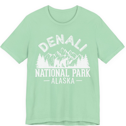 Denali National Park Bear Mountains Vintage Alaska Nature Shirt — Premium Tee Premium T-Shirt – Mint – Alaska Cruise Shirts