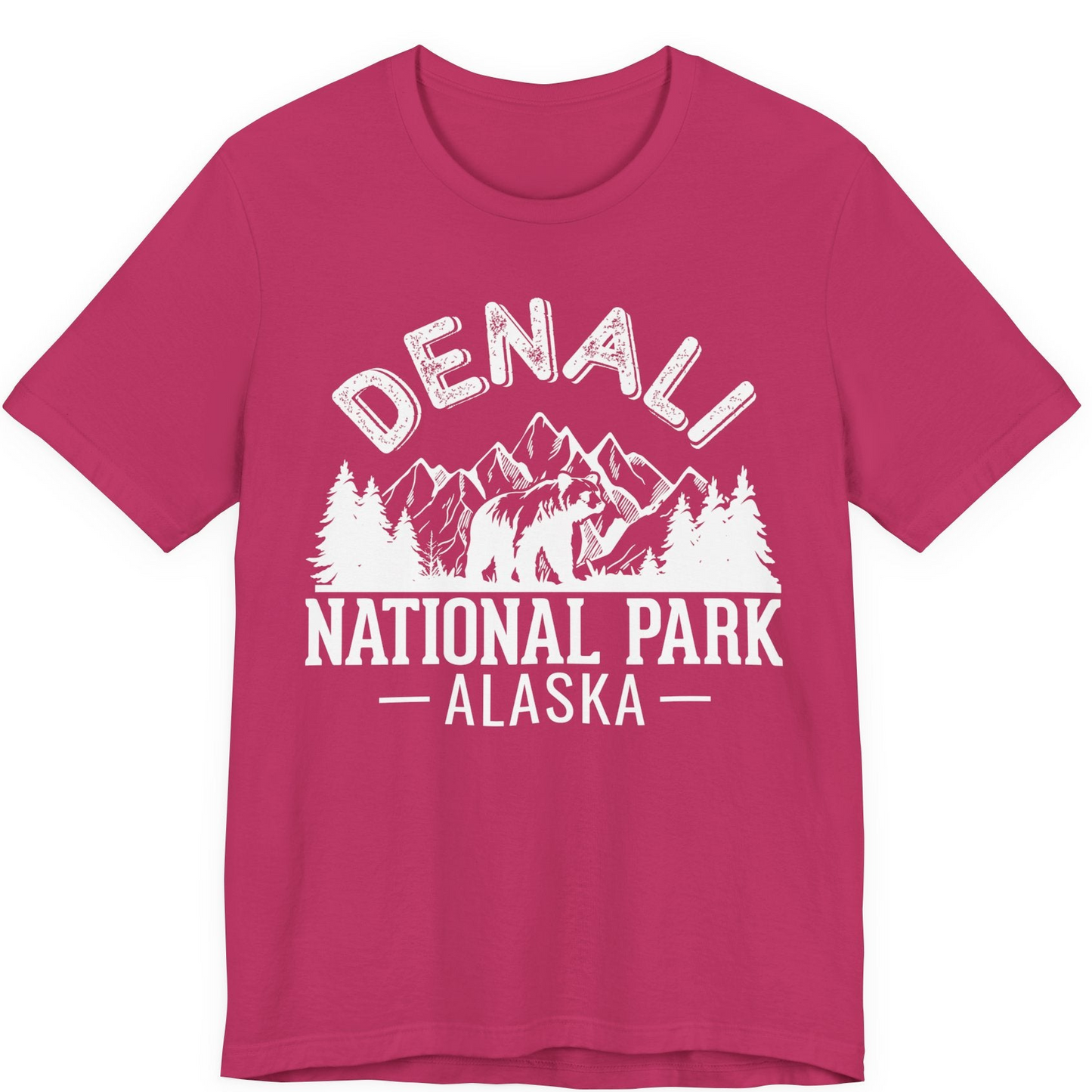 Denali National Park Bear Mountains Vintage Alaska Nature Shirt — Premium Tee Premium T-Shirt – Berry – Alaska Cruise Shirts