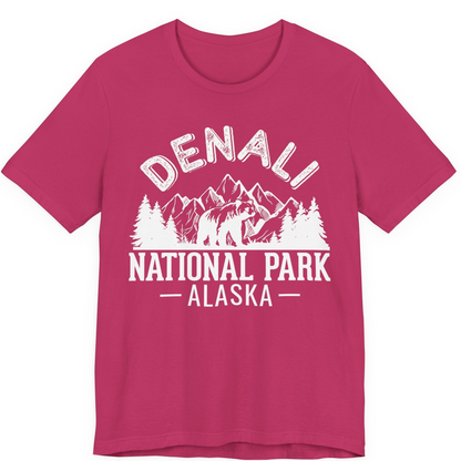 Denali National Park Bear Mountains Vintage Alaska Nature Shirt — Premium Tee Premium T-Shirt – Berry – Alaska Cruise Shirts