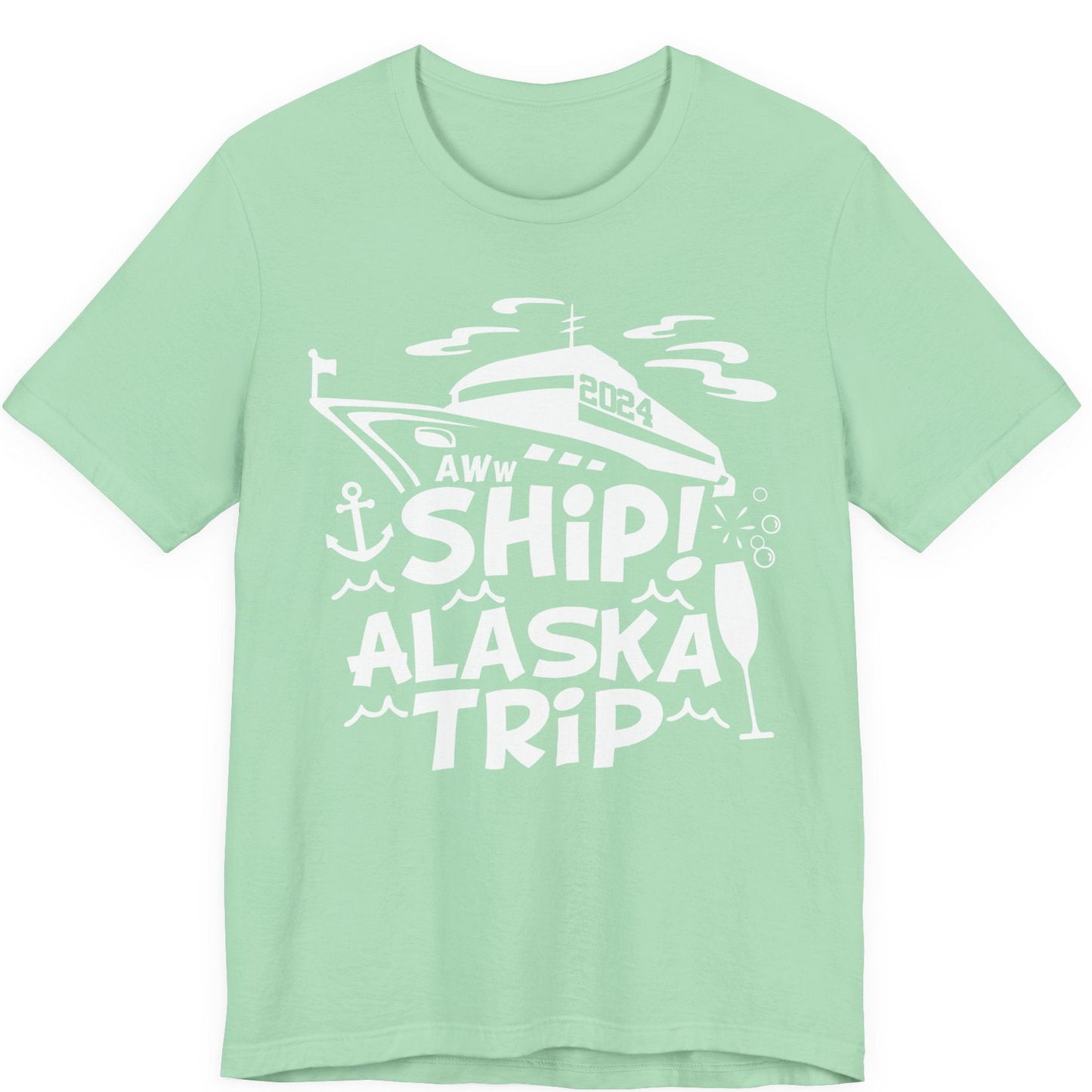 Aww Ship Alaska Cruise Shirt Premium T-Shirt – Mint – Alaska Cruise Shirts