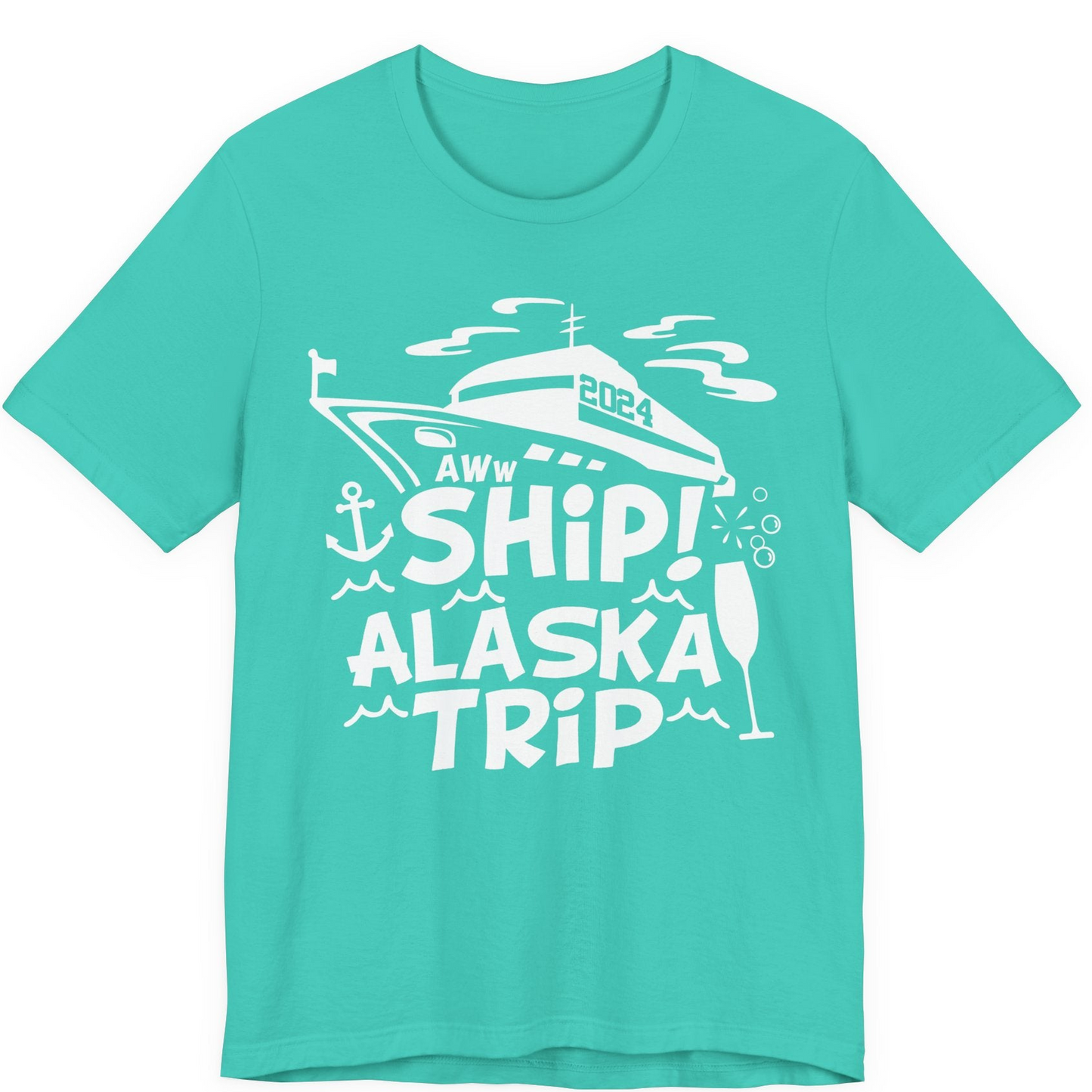 Aww Ship Alaska Cruise Shirt Premium T-Shirt – Teal – Alaska Cruise Shirts