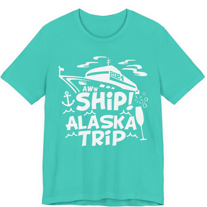 Aww Ship Alaska Cruise Shirt Premium T-Shirt – Teal – Alaska Cruise Shirts