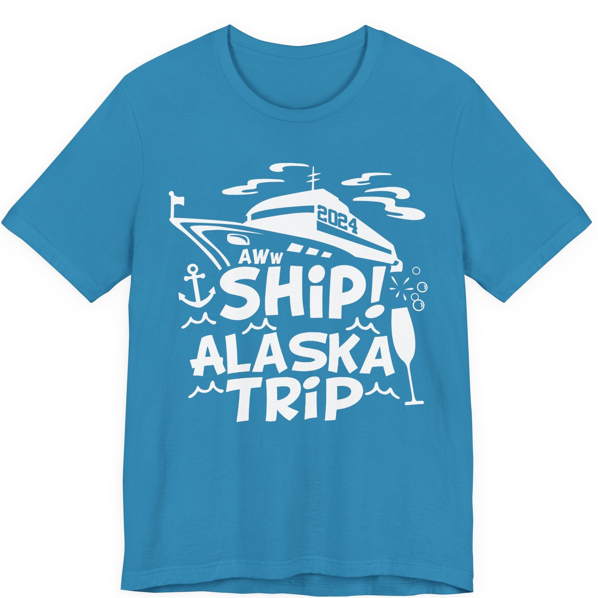 Aww Ship Alaska Cruise Shirt Premium T-Shirt – Aqua – Alaska Cruise Shirts