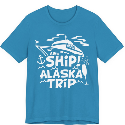 Aww Ship Alaska Cruise Shirt Premium T-Shirt – Aqua – Alaska Cruise Shirts